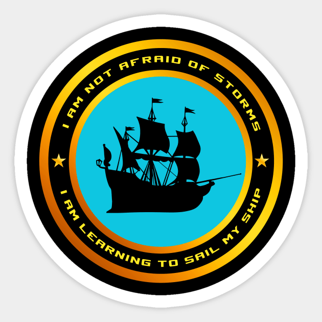 Ship in storm Sticker by Insignis